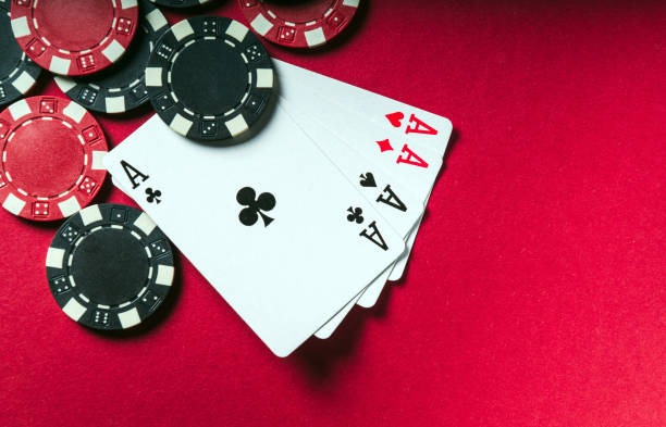 Card deck and betting chips wawasan Lightning Baccarat card deck and chips on dealer table